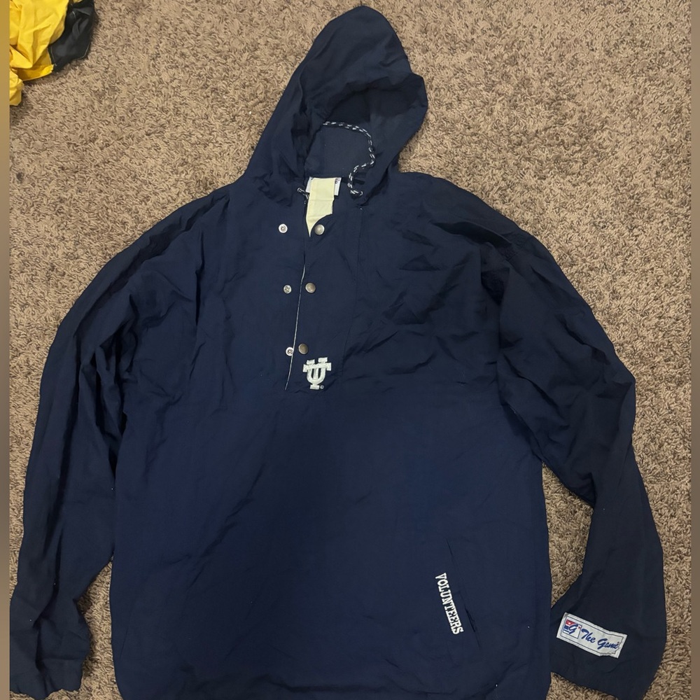 Vintage Navy Hooded Pullover with University of Tennessee Logo